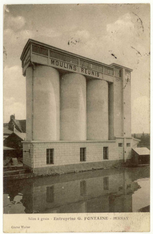 Bernay. Silos à grain-Entreprise G. FONTAINE.