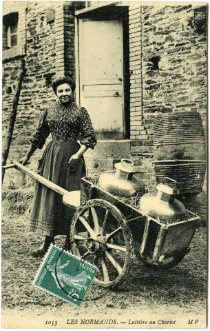 Divers. Les Normands. - Laitière au Chariot.