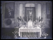 Autel de la chapelle mortuaire d'Orgeville (Eure).