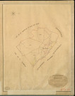 Emalleville. Tableau d'assemblage _ du Plan Parcellaire de la Commune d'Emailleville _ Canton de Evreux (nord) - Evreux - Eure. _ Terminé sur le Terrain le 29 Aout 1841 , sous l'administration de M. de Monicault, Préfet _ M. Delacour, Maire _ sous la Direction de M. Garnier, Directeur des Contributions directes _ M. Le Fébure, Géomètre en Chef. _ Par M. Piedevant, Géomètre de 1re classe.