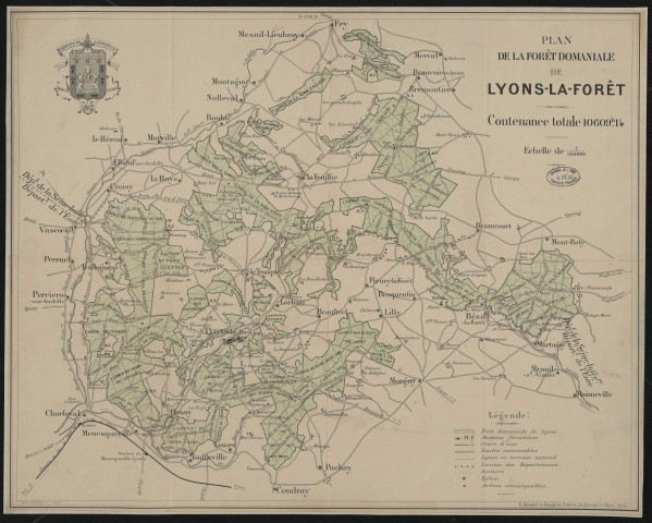 "Plan de la forêt domaniale de Lyons-la-Forêt".