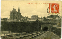 Conches-en-Ouche. Le Tunnel et L'Église.