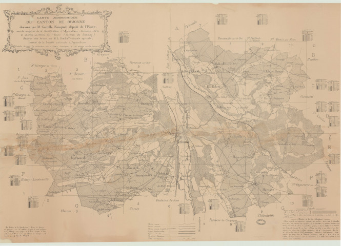 Carte agronomique des cantons de l'arrondissement de Bernay Brionne