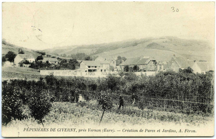 Giverny. Pépinières de Giverny, près Vernon (Eure). - Création de Parcs et Jardins, A. Féron.