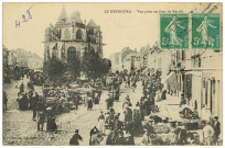Neubourg (Le). Vue prise un jour de marché.