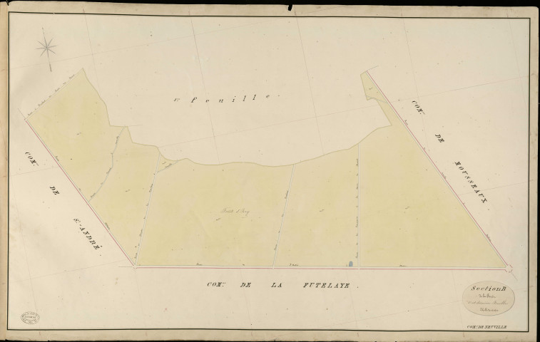Neuville-près-Saint-André. Section B _ de la Forêt _ 2e et dernière Feuille