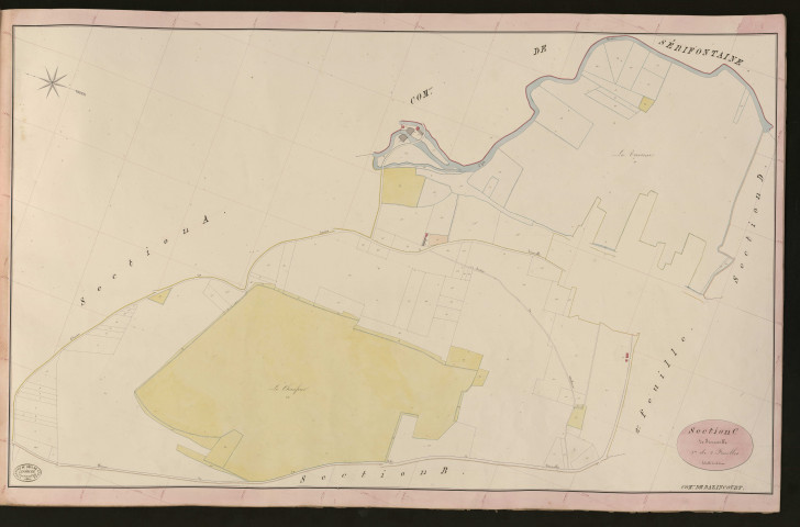 Bazincourt-sur-Epte. Section C _ de Tierceville _ 1re de 2 Feuilles