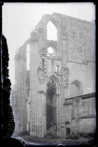Ruines et vestiges de l'abbaye Notre-Dame de Fontenelle de Saint-Wandrille-Rançon (Seine-Maritime).