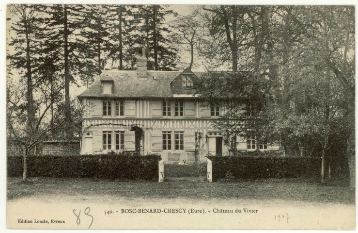Bosc-Bénard-Crescy. Château du Vivier.