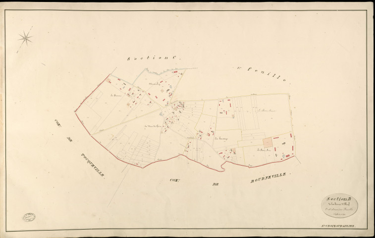 Sainte-Croix-sur-Aizier. Section B _ de la ferme d'Elbeuf _ 2e et dernière Feuille