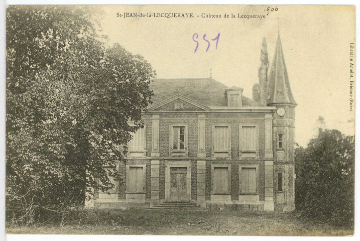 Saint-Jean-de-la-Léqueraye. Château de la Lecqueraye.