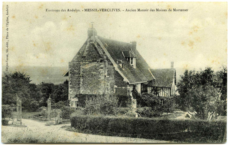Mesnil-Verclives (Le). Ancien Manoir des Moines de Mortemer.