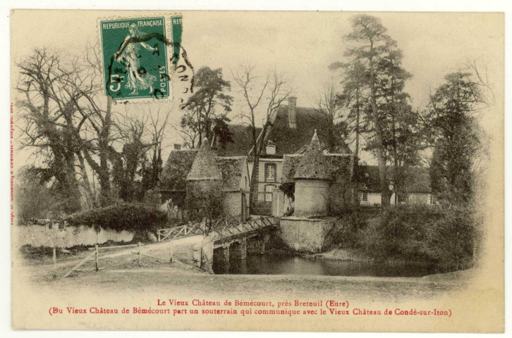 Bémécourt. Le Vieux Château de Bémécourt, près Breteuil (Du Vieux Château de Bémécourt part un souterrain qui communique avec le vieux Château de Condé-sur-Iton).