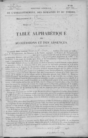 Tables 1914-1927