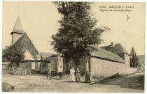 Gauciel. Eglise et Grande Rue.