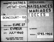 Tables (1792-1902)