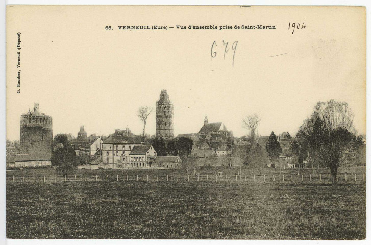 Verneuil-sur-Avre. Vue d'ensemble prise de Saint-Martin.