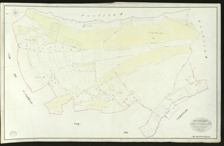 Tourville-sur-Pont-Audemer. Section C _ des Bruyères de Pinecheloup et du Réel _ Feuille Unique