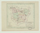 Carte du département de l'Eure divisé en 6 districts et 55 cantons