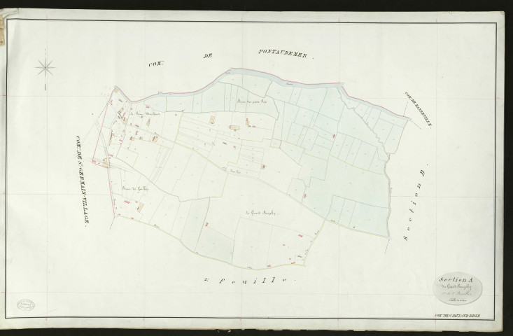 Saint-Paul-sur-Risle. Section A _ du Grand Beuzelin _ 1re de 2 Feuilles