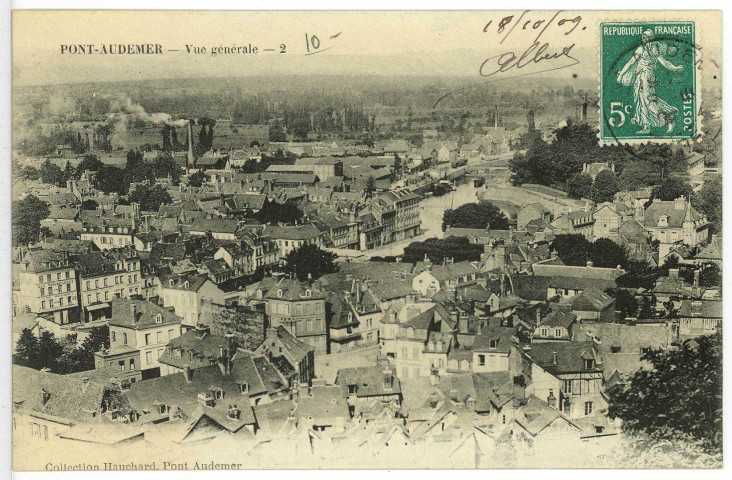 Pont-Audemer. Vue générale.