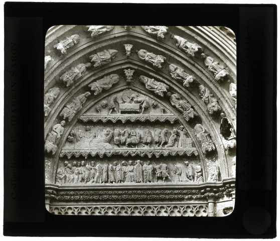 Cathédrale Notre-Dame de Bayeux (Calvados), portail sud, tympan.