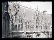 Détail de la façade du Palais de justice de Rouen (Seine-Maritime).