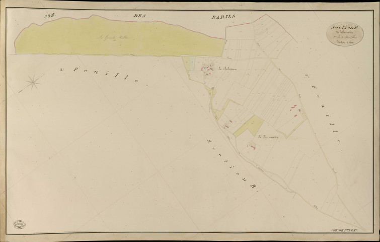 Pullay. Section D _ de la Patinière _ 2e de 3 Feuilles