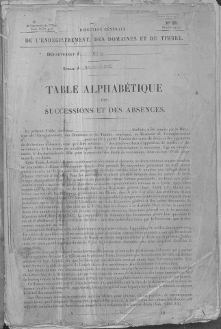 Tables 1921-1932