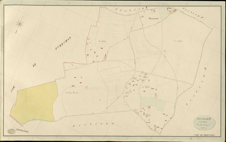 Piencourt. Section D _ de la Vallerie _ Feuille Unique