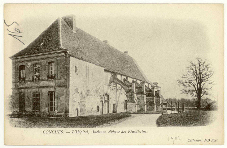 Conches-en-Ouche. L'Hôpital, Ancienne Abbaye des Bénédictins.