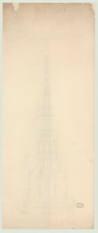 Evreux _Cathédrale. Projet de restauration de la flèche.