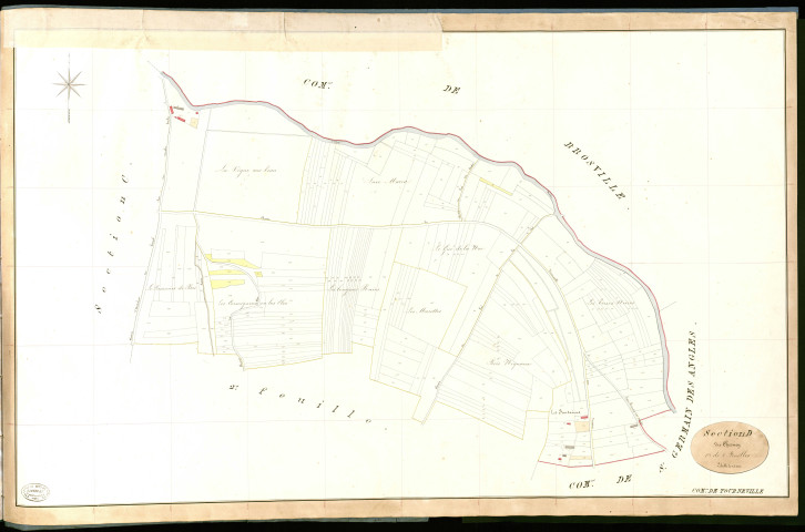 Tourneville. Section D _ du Chesney _ 1re de 2 Feuilles