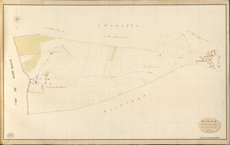 Grandvilliers. Section A _ de la Brosse de Grandvilliers _ 2e et dernière Feuille