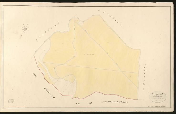 Neuville-du-Bosc (La). Section B _ de la Rouge Mare _ 3e et dernière Feuille