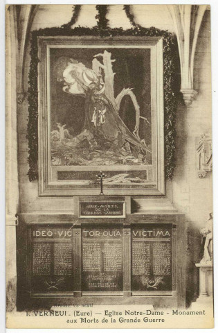 Verneuil-sur-Avre. Eglise Notre-Dame. - Monument aux Morts de la Grande Guerre.