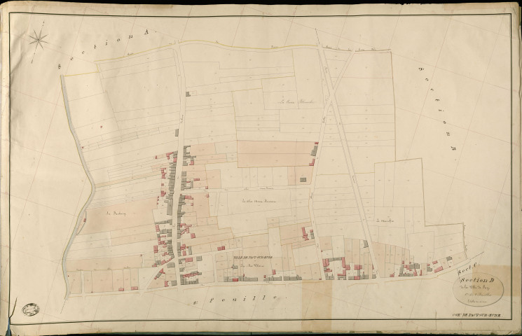 Pacy-sur-Eure. Section D _ de la Ville de Pacy _ 1re de 2 Feuilles