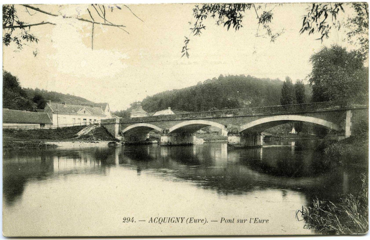 Acquigny. Pont sur l'Eure.