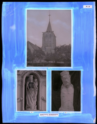 "Églises rurales du département de l'Eure" du chanoine Bonnenfant tome I, planche XI Barc (Eure) et Barquet (Eure).