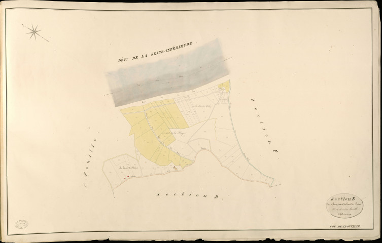 Trouville-la-Haule. Section E _ des Bruyères et du bout des haies _ 2e et dernière Feuille