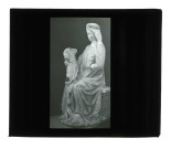 Statue de Vierge à l'enfant mutilée de la chapelle de la Vierge dite Saint-Chapelle de Saint-Germer-de-Fly (Oise).