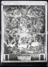 Plafond peint de la Chapelle Sixtine par Michel-Ange représentant le jugement dernier.