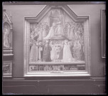 Retable du couronnement de la Vierge par Giovanni da Fiesole, exposé au musée du Louvre de Paris (Seine).