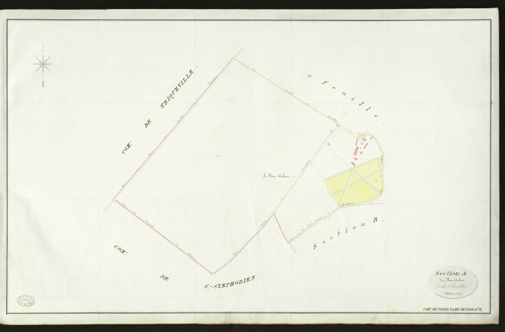 Notre-Dame-de-Préaux. Section A _ du Bosc-Aubert _ 1re de 2 Feuilles