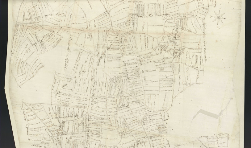 Piseux - Plan de la seigneurie de Charnelles. *