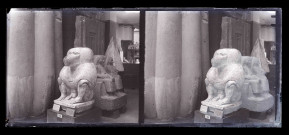 Salle et collections d'un musée égyptien.