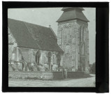 Église du Plessis-Sainte-Opportune (Eure), nef et clocher.
