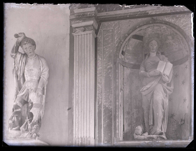Église de Sainte-Colombe-près-Vernon (Eure), statue de Sainte-Colombe.
