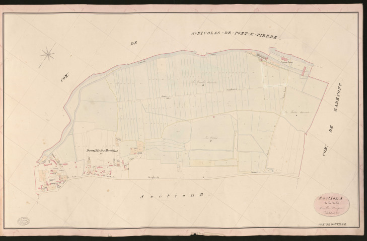 Douville-sur-Andelle. Section A _ de la Vallée _ Feuille Unique