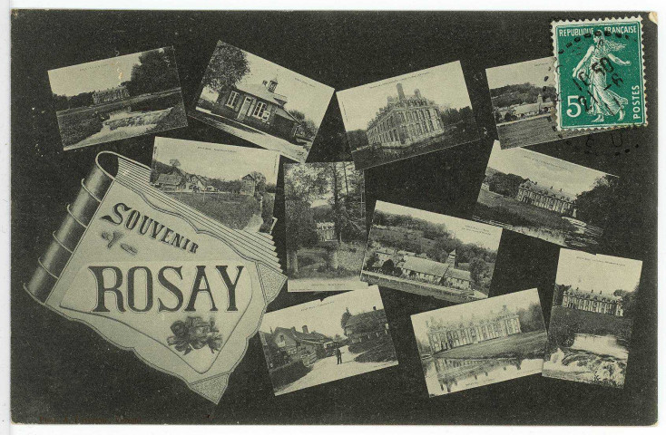 Rosay-sur-Lieure. Carte souvenir.